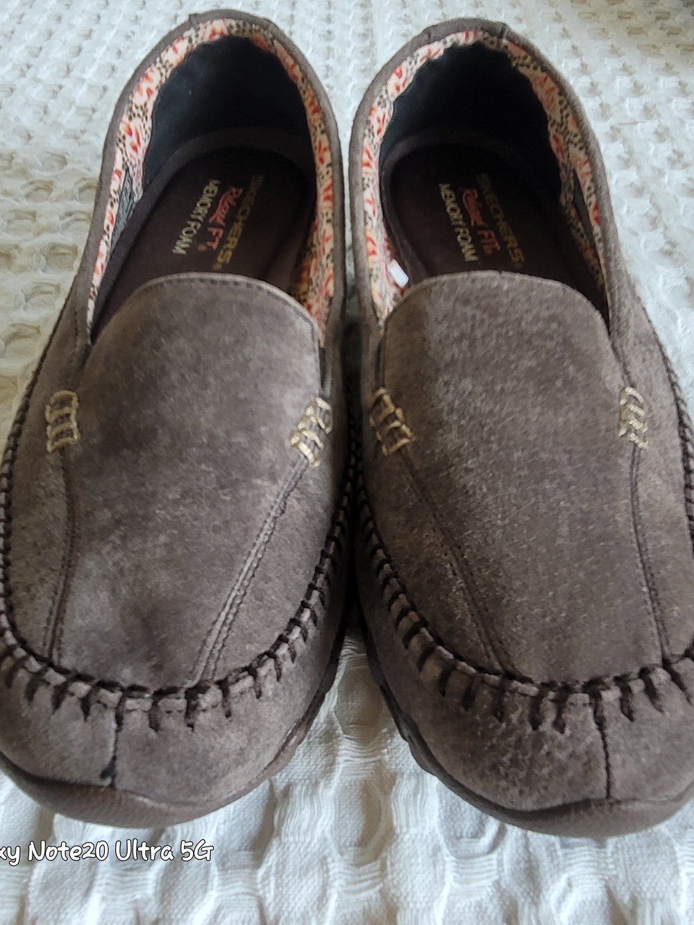 Skechers Relaxed Fit Bikers Pedestrian Brown Suede Loafers Moccasins Women's 9